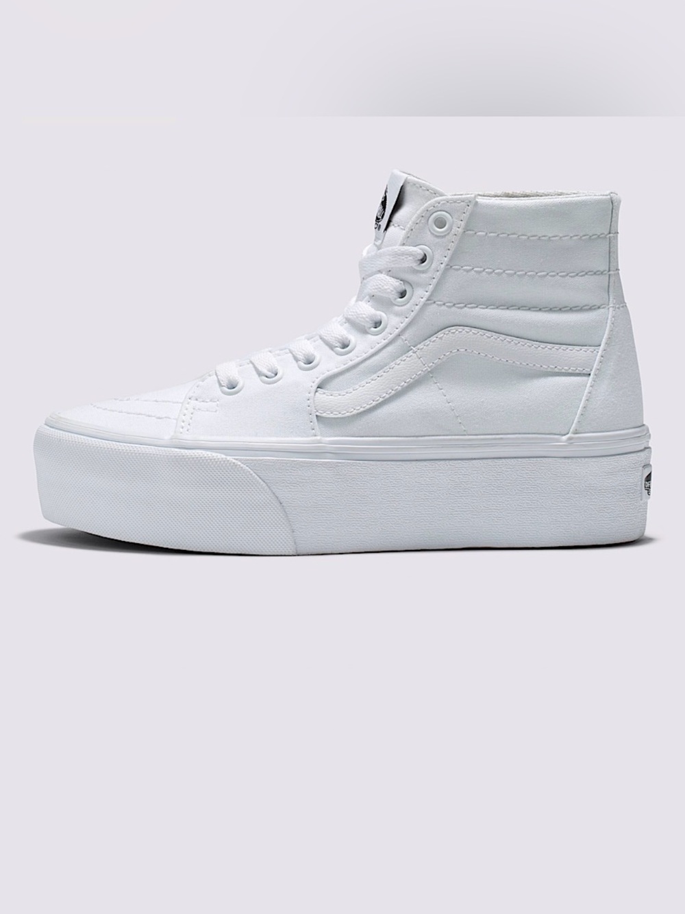 Vans Sk8-Hi tapered stackform sneakers white